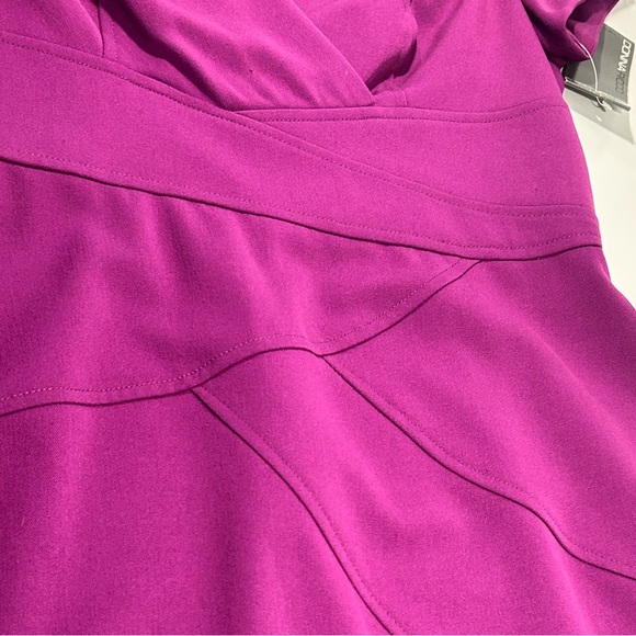 Donna Ricco New York Mulberry Purple Dress Size 4 NWT V-Neck Cocktail Dress - Picture 4 of 12